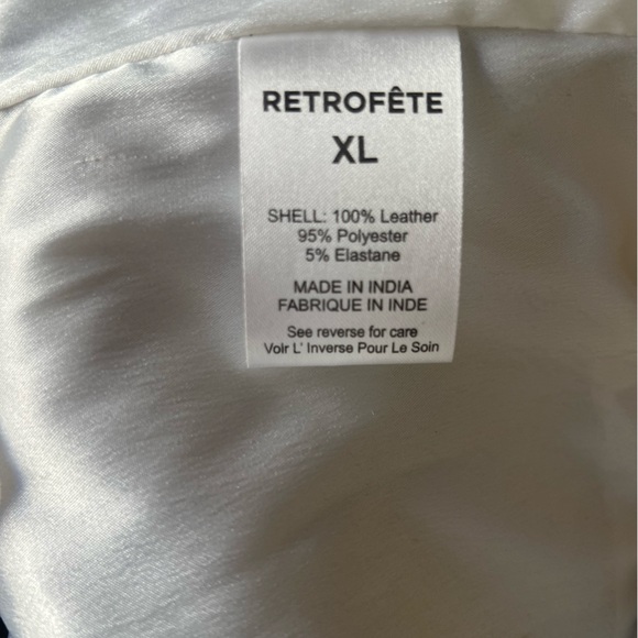 Retrofete NWT Aven Leather Hotpants Shorts in Neutral Snake - Picture 14 of 15